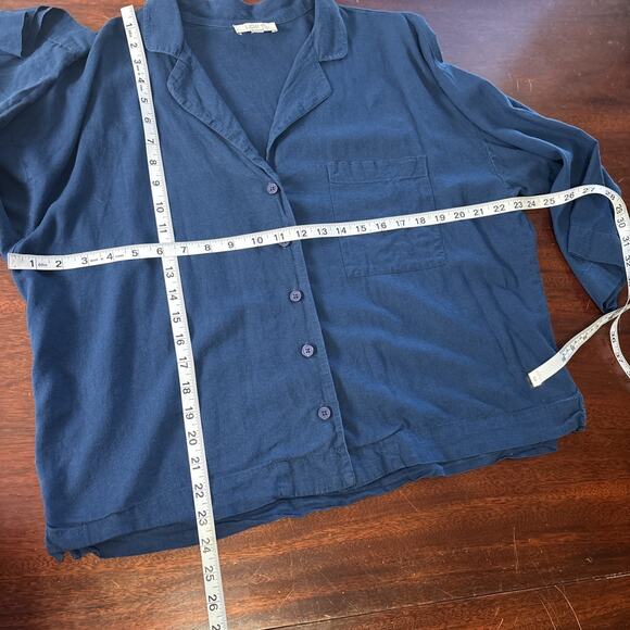 Loft Linen Blend Pajama Shorts Set Size Large Natural Lightweight Travel Comfort - Picture 7 of 10